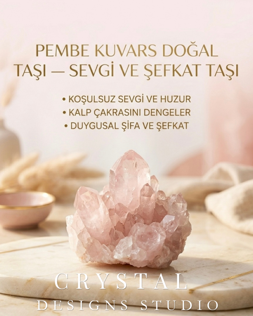 Pembe Kuvars Doğal Taşı - Sevgi Ve Şefkat Taşı