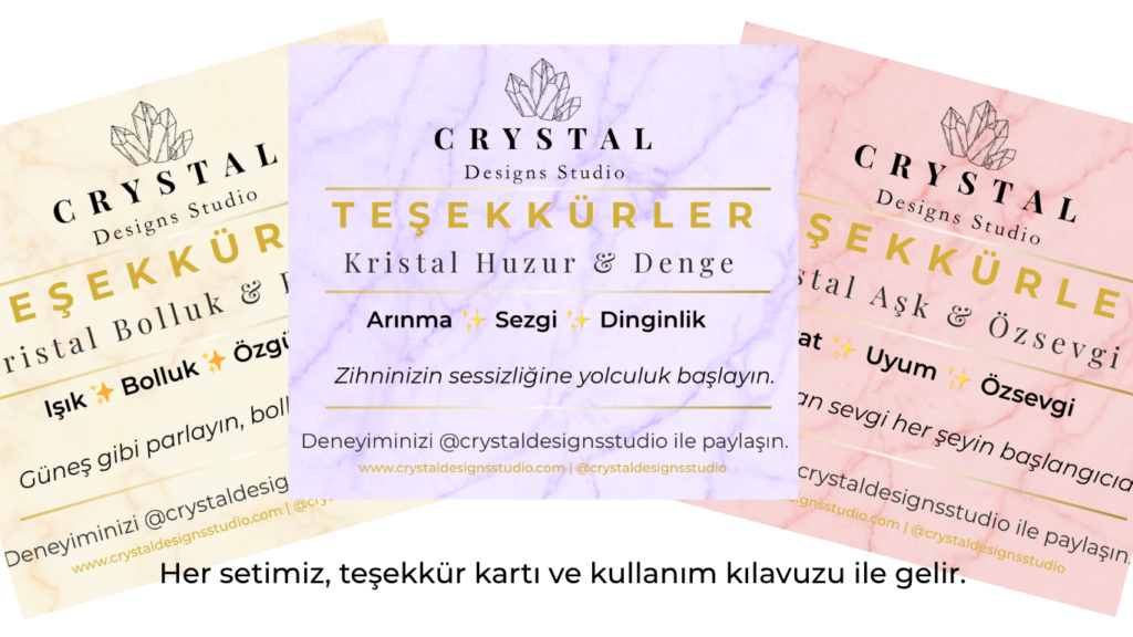 Teşekkür Kartları Denge & Huzur Aşk & özsevgi Bereket, bolluk ve neşe