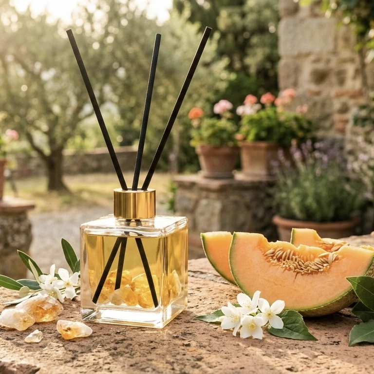 Crystal Designs Studio | Kristal Tasarım Stüdyosu Dolce Melon | Kavun Dekoratif Çubuklu Oda Kokusu