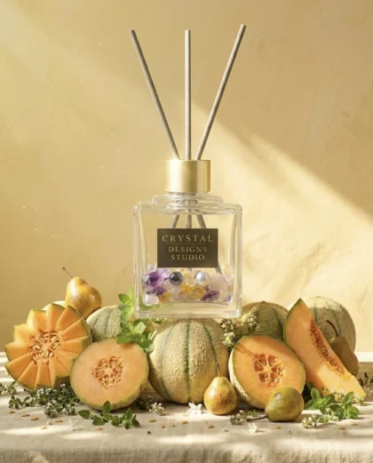 Crystal Designs Studio | Kristal tasarım stüdyosu Dolce Melon | Kavun Dekoratif Çubuklu Oda Kokusu