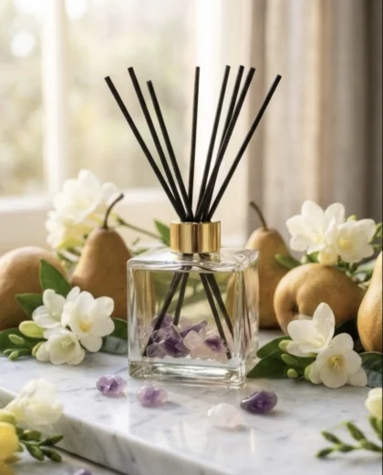 Crystal Designs Studio | Kristal Tasarım Stüdyosu Dekoratif Çubuklu Oda Kokusu Pear & Freesia | Armut & Frezya