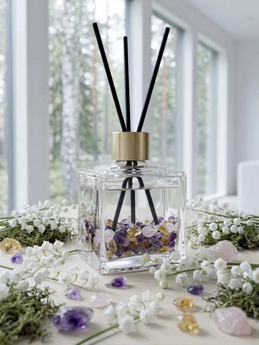 Crystal Designs Studio | Kristal Tasarım Stüdyosu Beyaz Zambak | Helsinki Dekoratif Çubuklu Oda Kokusu