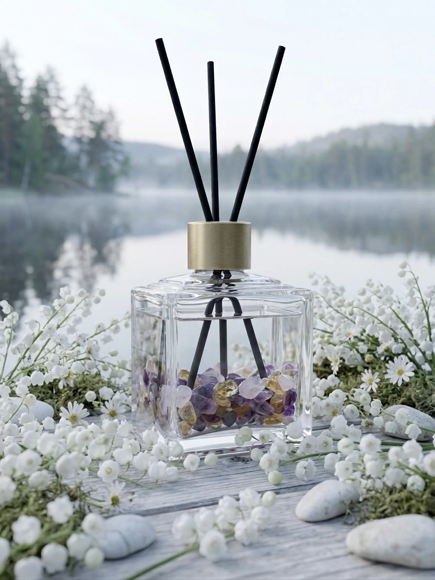 Crystal Designs Studio | Kristal Tasarım Stüdyosu Beyaz Zambak | Helsinki Dekoratif Çubuklu Oda Kokusu